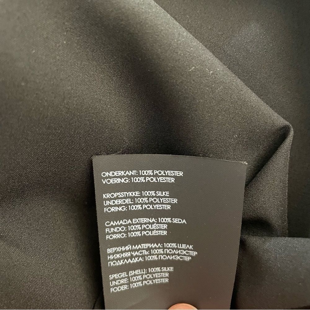 Club Monaco Quynh Asymmetrical Midi Dress | Black | Size: 00 - Picture 8 of 9